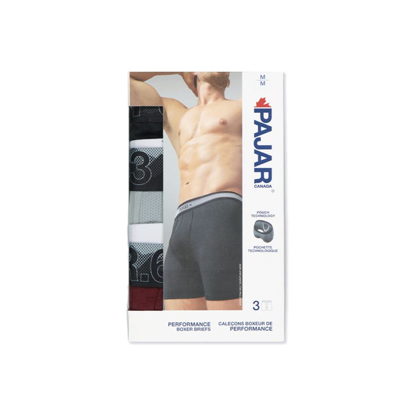 Pajar Men s 3 Pack Boxer Brief PAJMUNW008 GREY