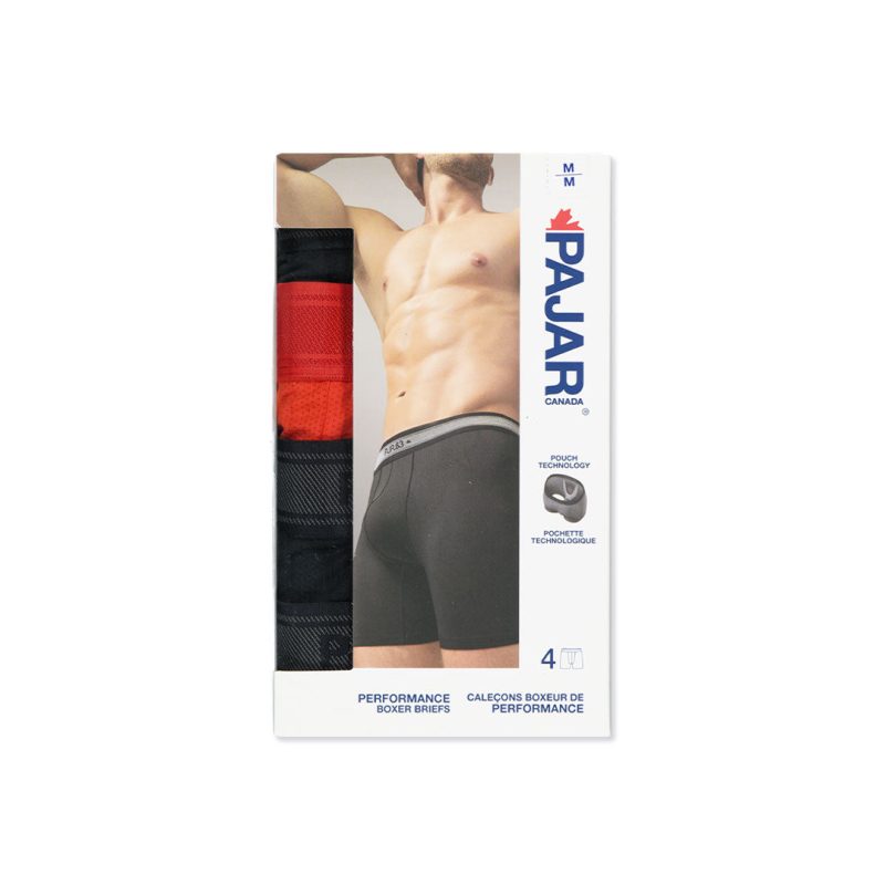 Pajar Men s 4 Pack Boxer Brief PAJMUNW005 BLACKBEAUTY