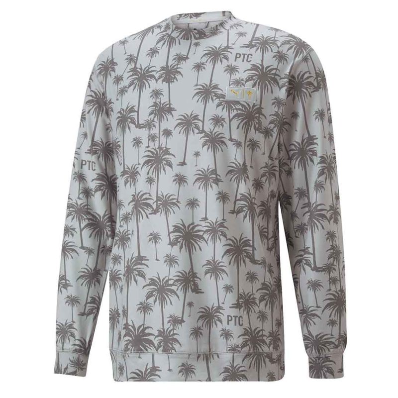 Puma Men s Puma X Palm Tree Crew Lightweight Crewneck 536876 01 1