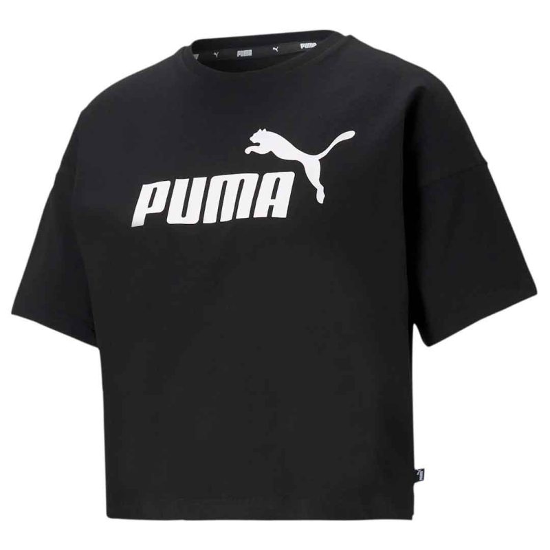 Puma Women s Essentials Cropped Logo Tee 586866 01 01