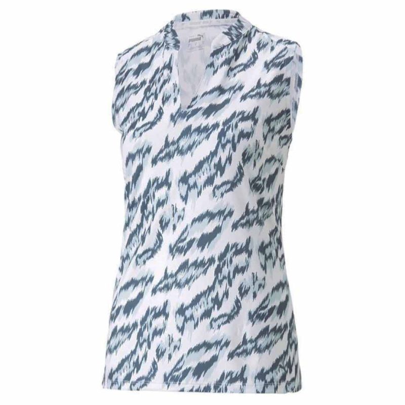 Puma Women s MATTR Animal Sleeveless Polo 538999 01 01