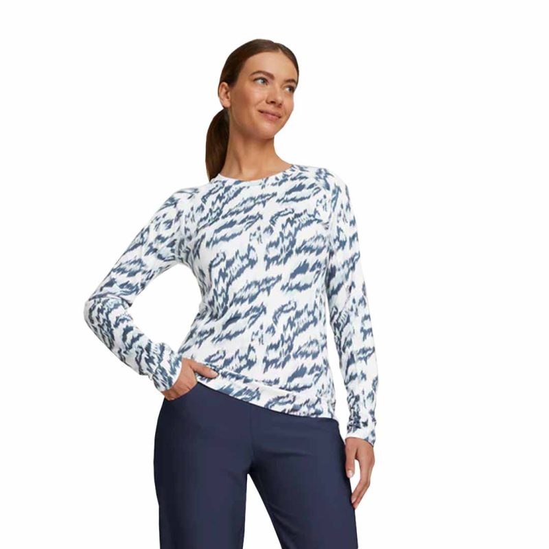 Puma Women s YouV Animal Long Sleeve T Shirt 539031 01 02