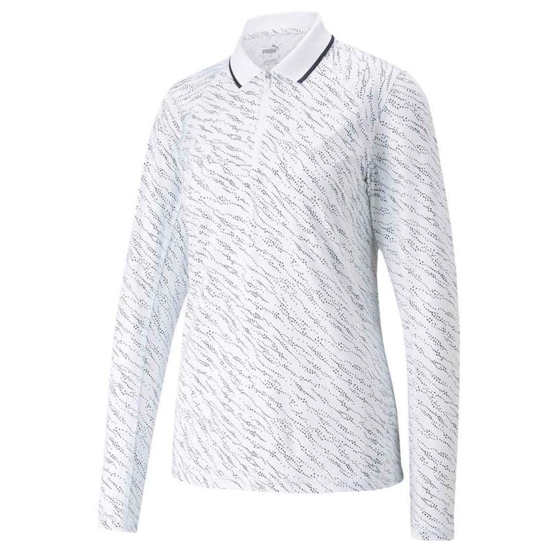 Puma Women s YouV Whitewater Long Sleeve Polo 539036 01 01