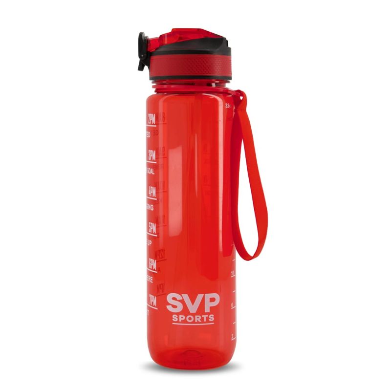 SVP Sports 32oz Hydration Water Bottle 32OZ REDCLEAR 1