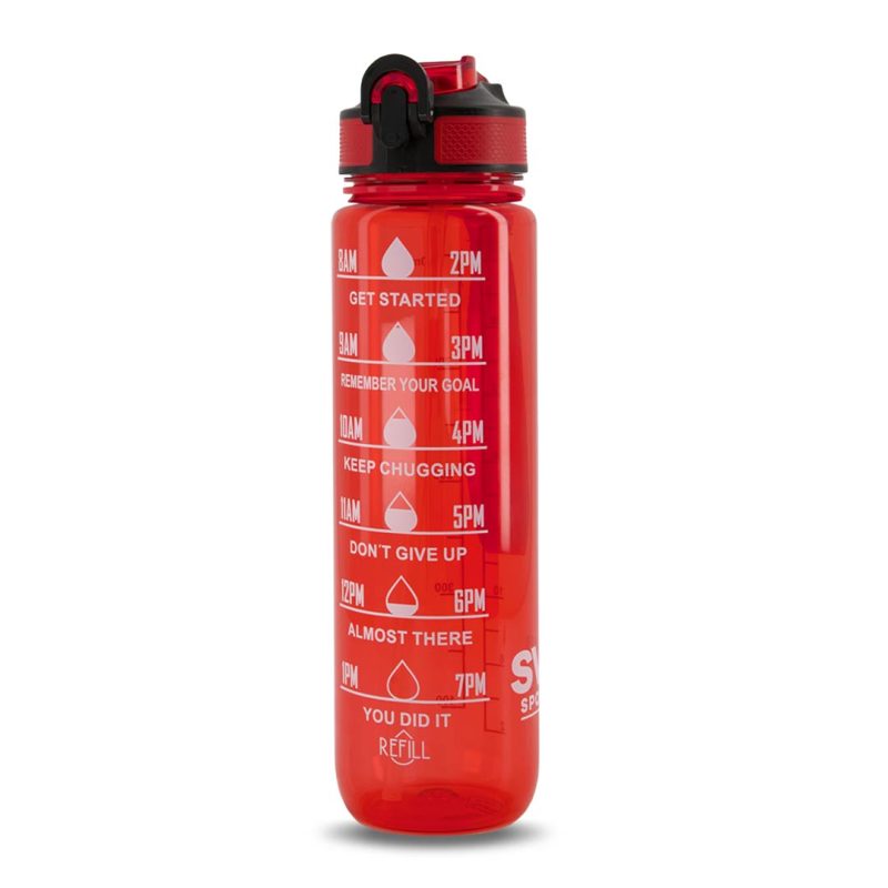 SVP Sports 32oz Hydration Water Bottle 32OZ REDCLEAR 2