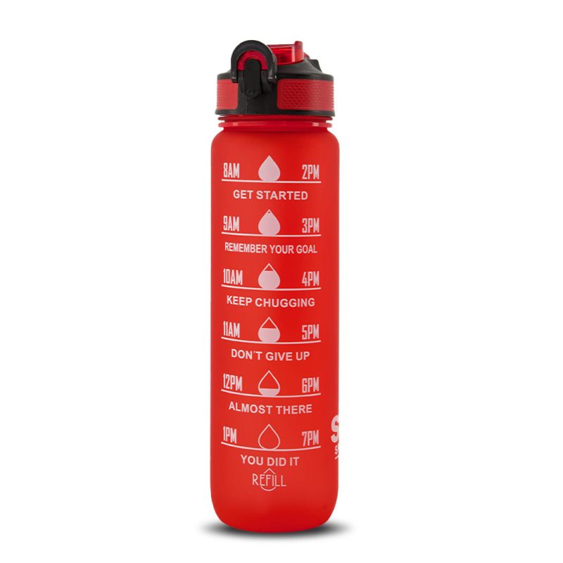 SVP Sports 32oz Hydration Water Bottle 32OZ RED 02