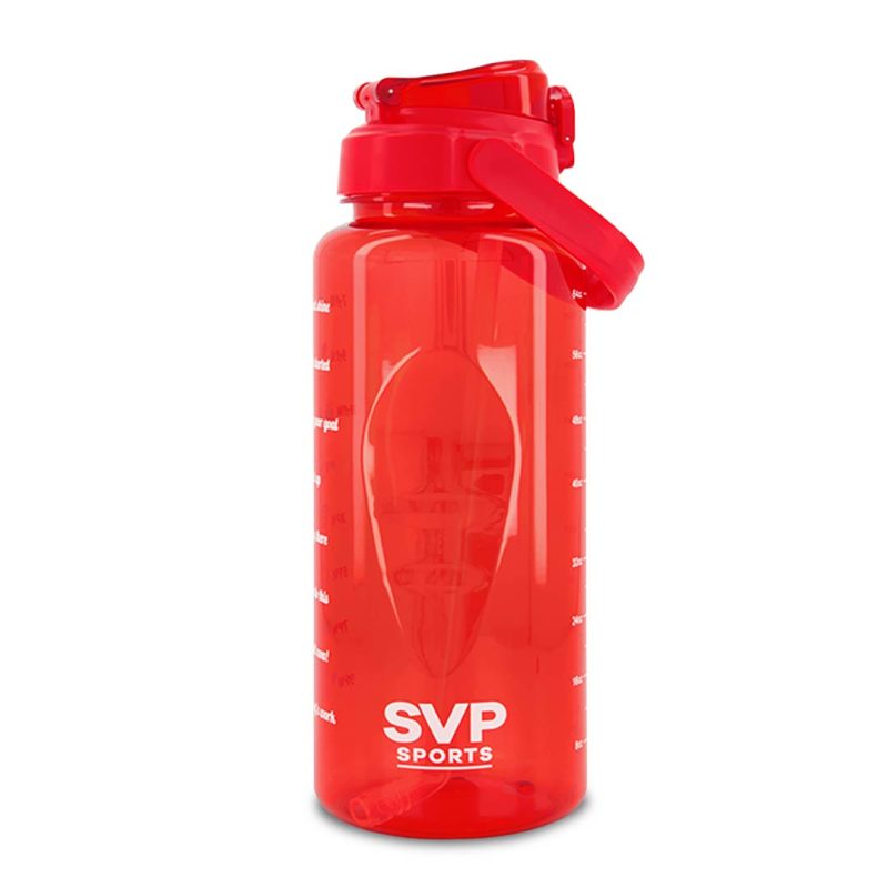 SVP Sports 64oz Hydration Bottle 64OZ REDCLEAR