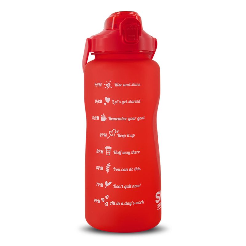 SVP Sports 64oz Hydration Water Bottle 64OZ RED 02