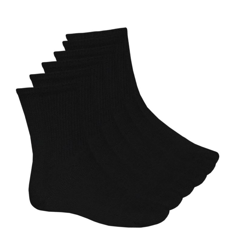 Sock Trends Women s 6 Pack Crew Socks TRW29002C6C0C01 BLACK 02 73e7cfad f650 4af0 93cb 752c3778849f