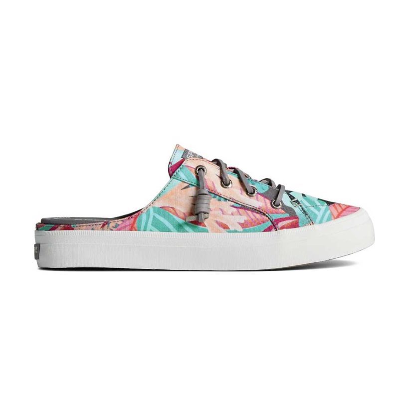 Sperry Women s Crest Vibe Coral Floral Mule Sneaker STS87455 01