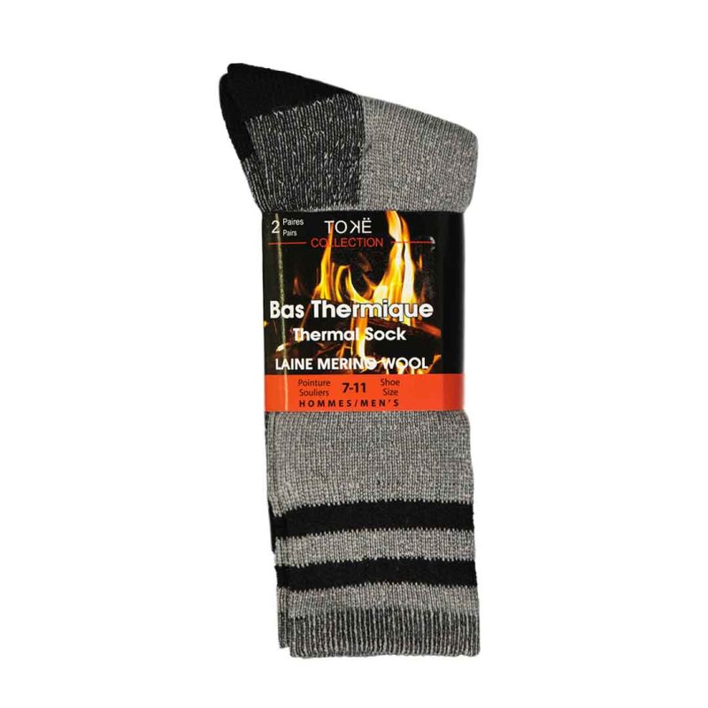 TOKE Men s 2pk Merino Wool Thermal Sock 685599 GRYBLK 02