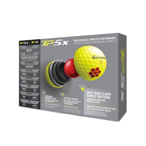 TaylorMade TP5x Yellow Golf Balls N7603701 2