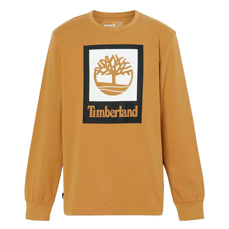 Timberland Men s Stack Logo Long Sleeve T Shirt TB0A5VBB P47