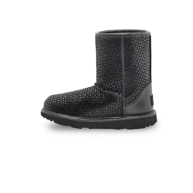 UGG Kids Infant Preschool Classic II Gel Hearts Boots 1143730T BLK 02