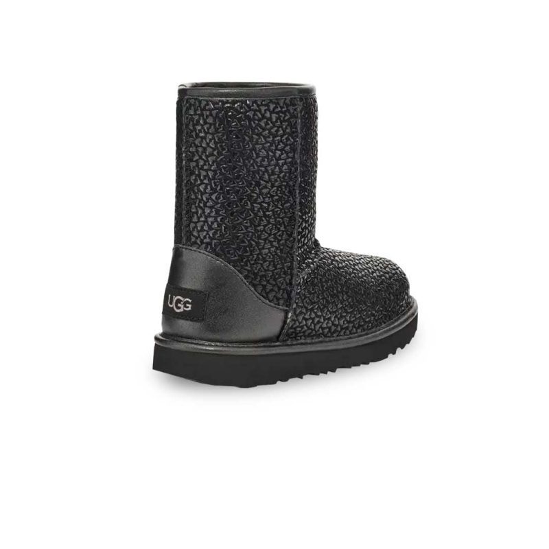 UGG Kids Infant Preschool Classic II Gel Hearts Boots 1143730T BLK 04