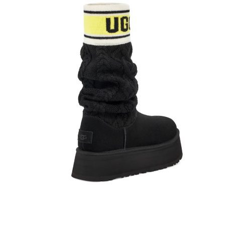 UGG Women s Classic Sweater Letter Boots 1144045 BLK 03