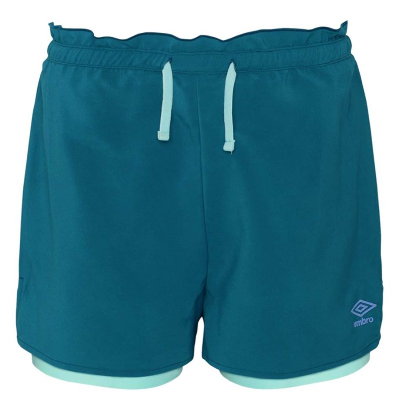 Umbro Girls Junior 2 In 1 Running Shorts HUUG6UBMT U23 3