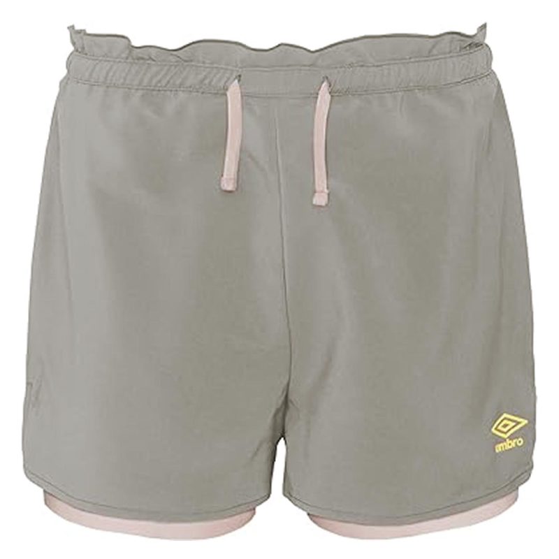 Umbro Girls Junior 2 In 1 Running Shorts HUUG6UBMT U21 01