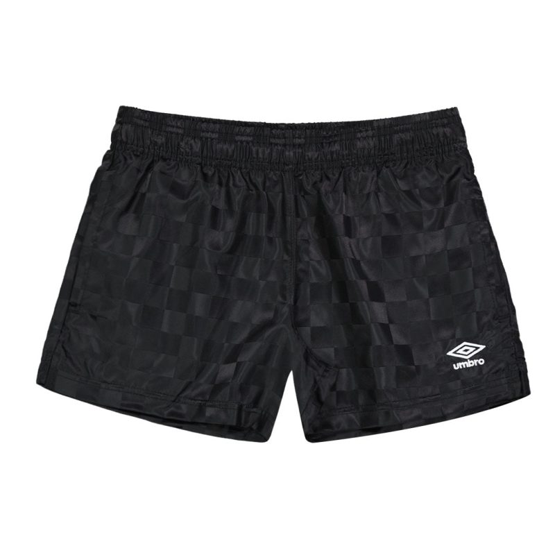 Umbro Girls Junior Checkerboard Shorts HUUG6UBEX UGQ BLK 01