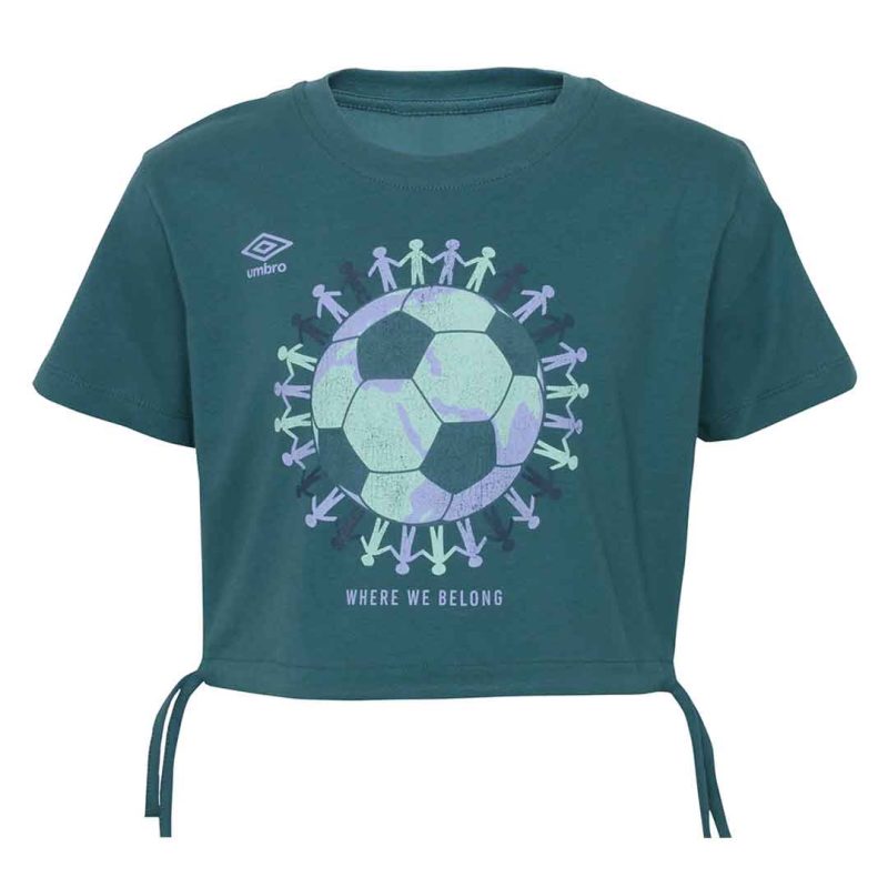 Umbro Girls Junior Cinched Bottom T Shirt HUUG6UBMY U26 1