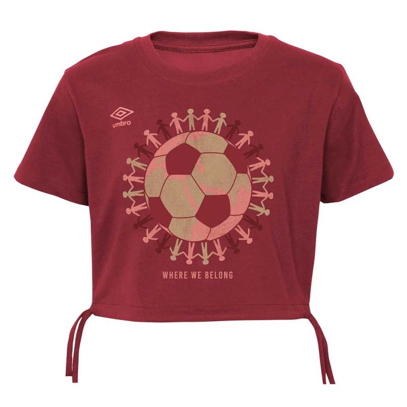 Umbro Girls Junior Cinched Bottom T Shirt HUUG6UBMY UZI 1