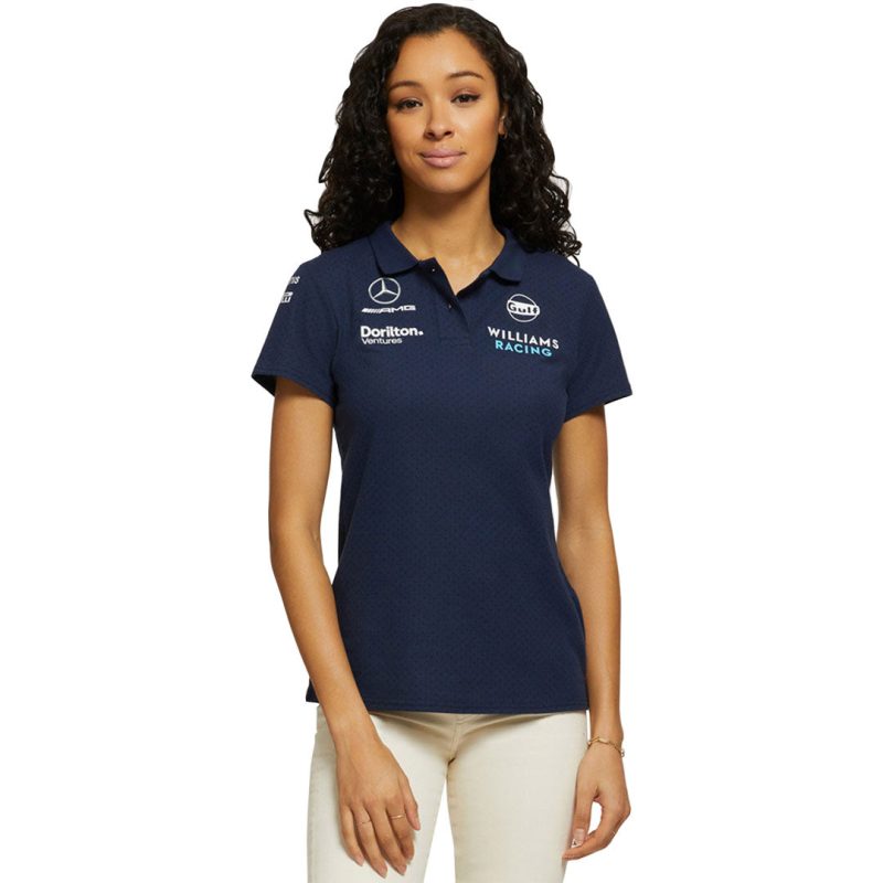 Umbro Women s Williams Racing 2023 CVC Media Polo HUUL199201U 4BK 02