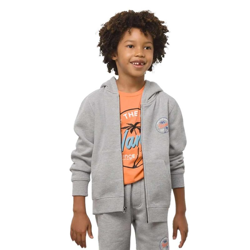 Vans Kids Palm Script Full Zip Hoodie 5KOP02F 2