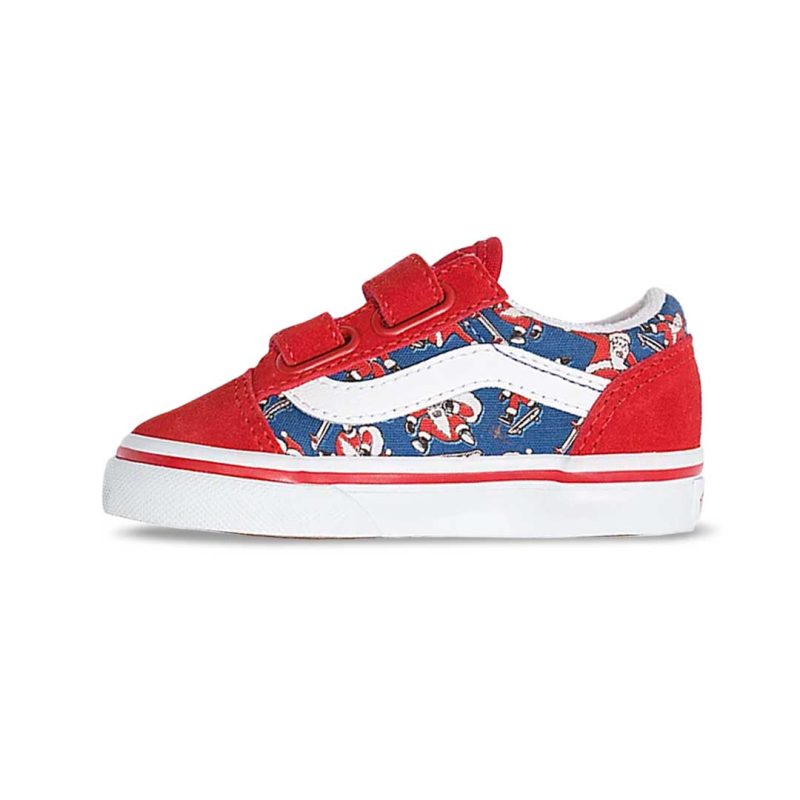 Vans Kids Infant Santa Shreds Old Skool V Shoes 0D3Y8BI 02