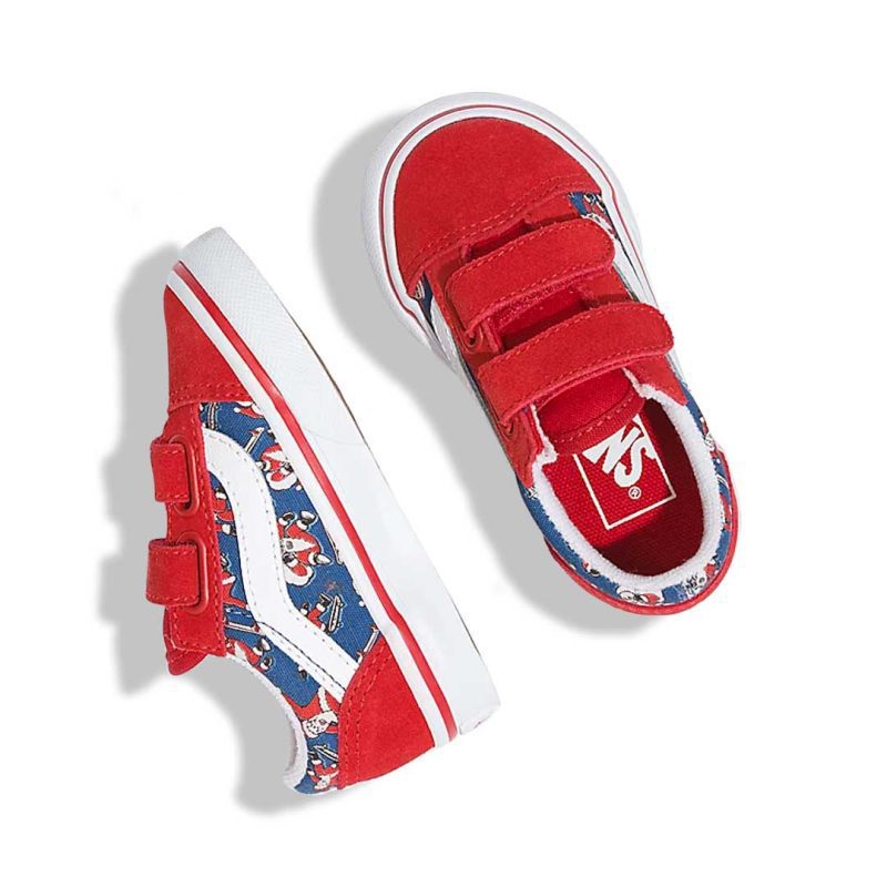 Vans Kids Infant Santa Shreds Old Skool V Shoes 0D3Y8BI 04