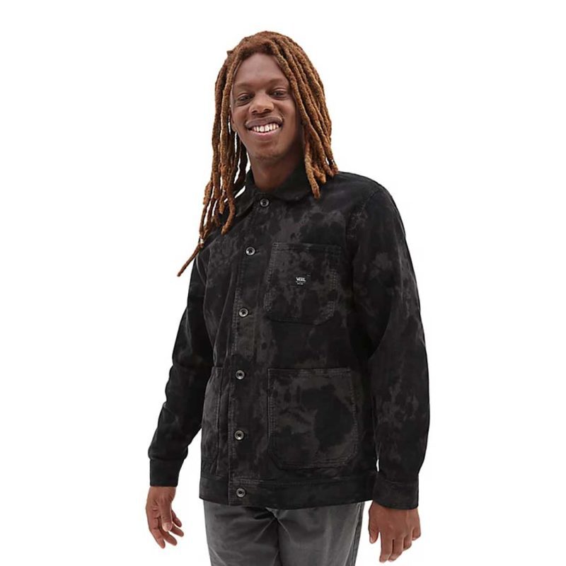 Vans Men s Drill Corduroy Tie Dye Jacket 0068BLK 2