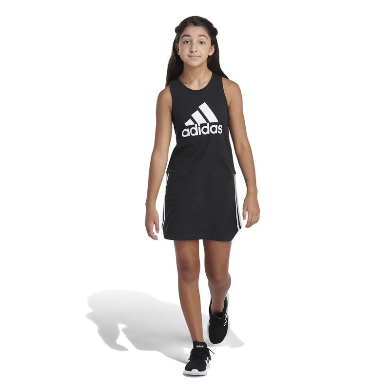 adidas Girls Junior Curved Hem Tank Dress FZ9130 02