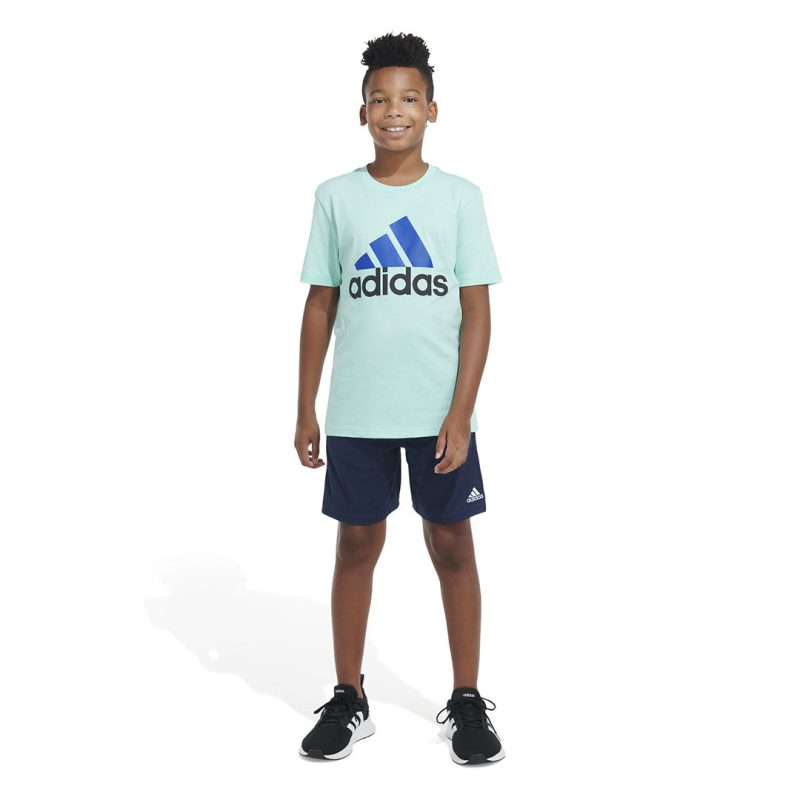 adidas Kids Junior 2 Tone Badge Of Sports T Shirt GB8737 02