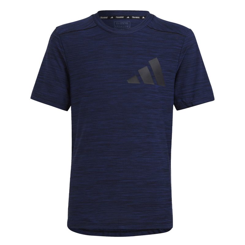 adidas Kids Junior Aeroready Heather T Shirt IA4616 01