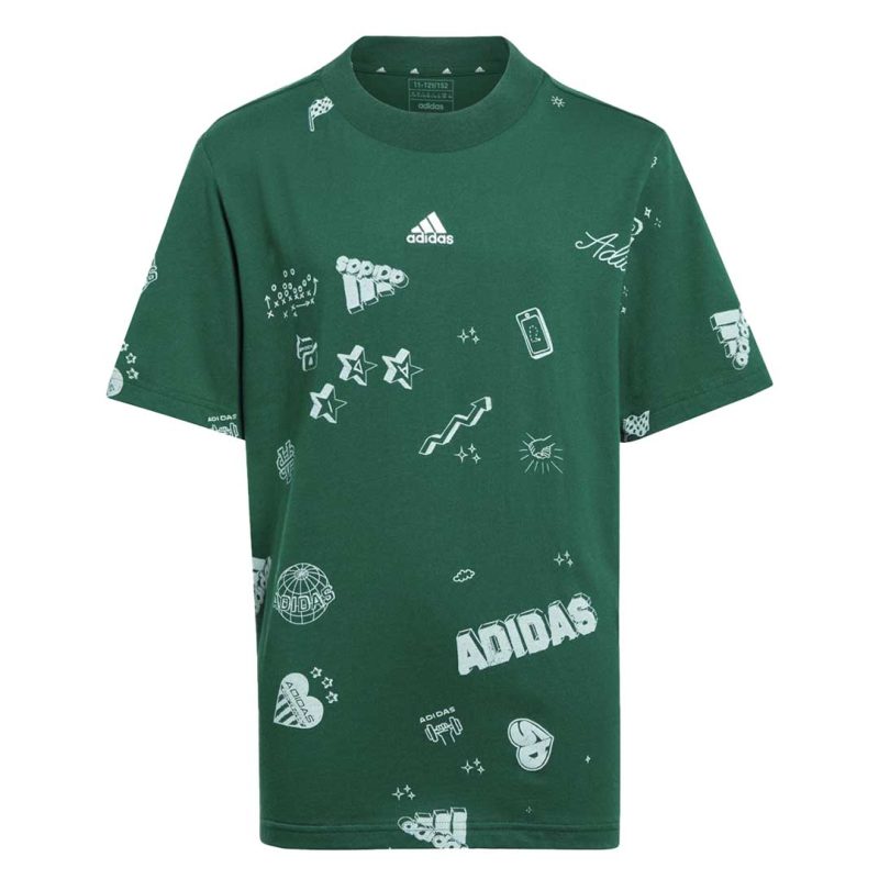 adidas Kids Junior Brand Love All Over Print T Shirt IA1562 1