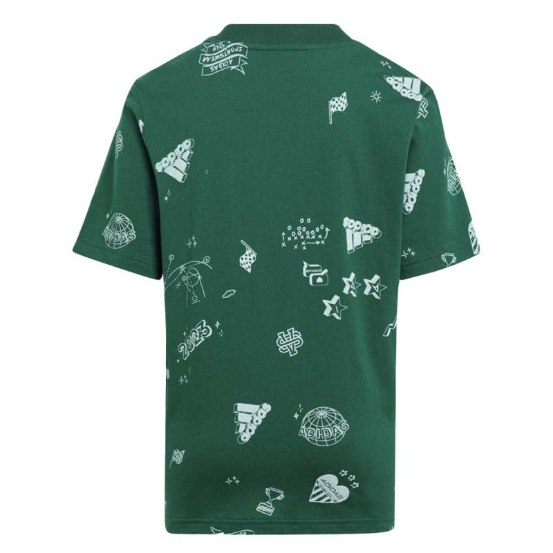 adidas Kids Junior Brand Love All Over Print T Shirt IA1562 2