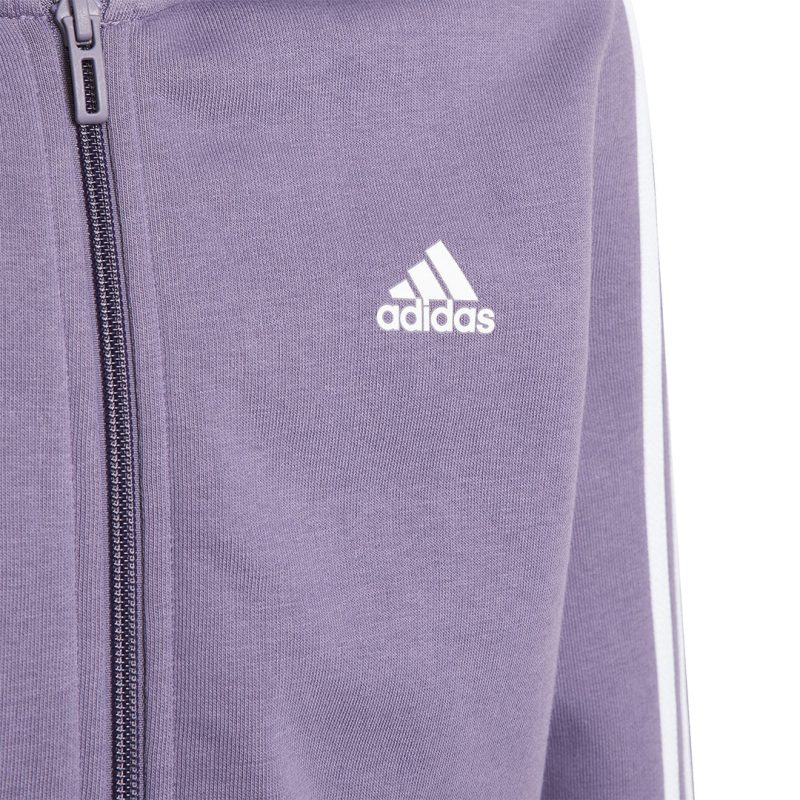 adidas Kids Junior Essentials 3 Stripes Fleece Full Zip Hoodie IJ6293 03