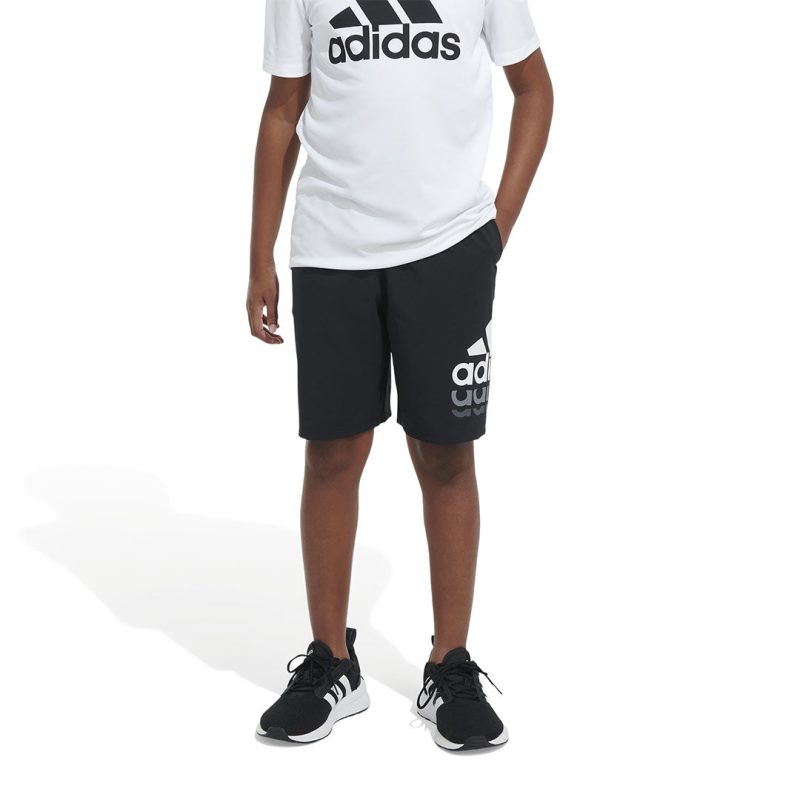 adidas Kids Junior Essentials Woven Badge Of Sport Shorts GB8672 02