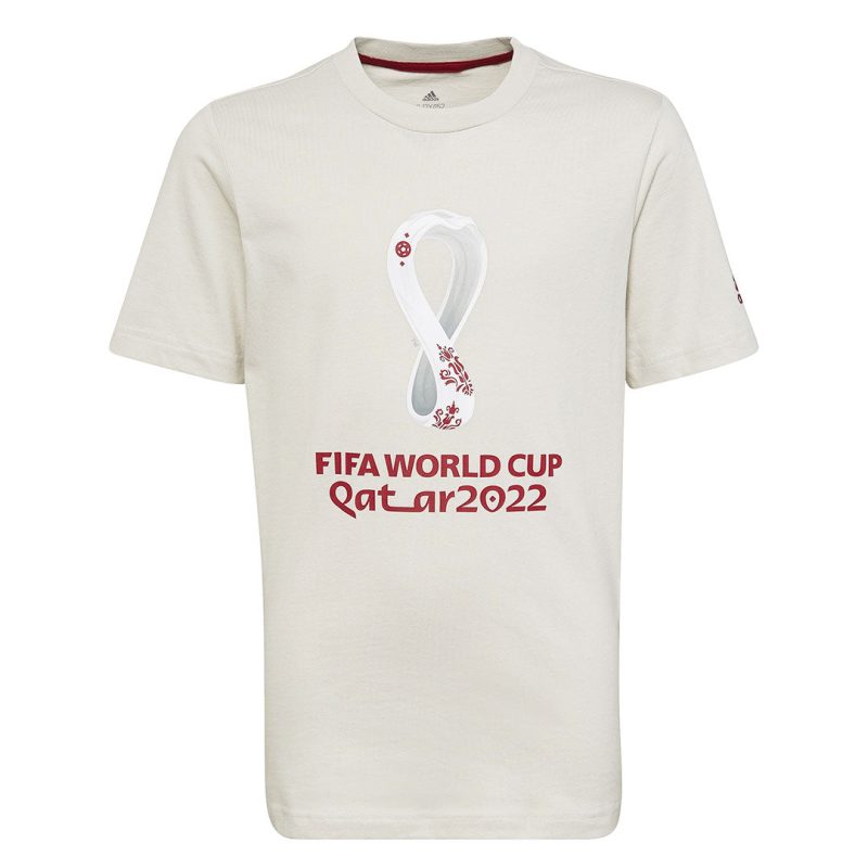 adidas Kids Junior FIFA World Cup 22 Official Emblem T Shirt HD6384 01