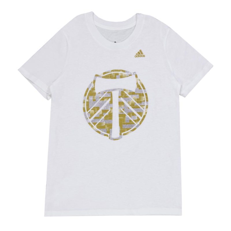 adidas Kids Junior Portland Timbers Gold Logo T Shirt R7TRH4YPT 01