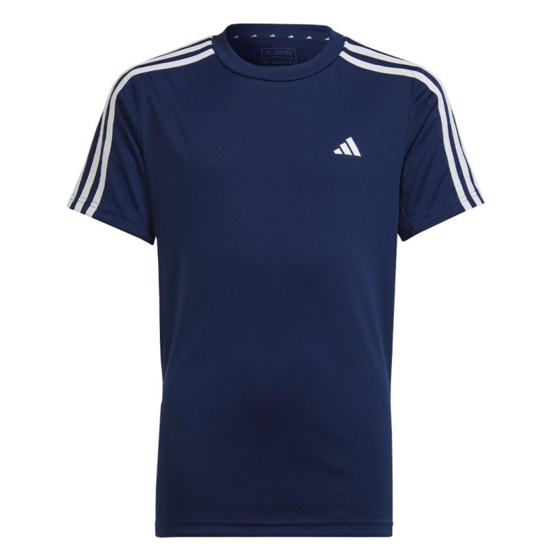 adidas Kids Junior Train Essential Aeroready 3 Stripes T Shirt IC5677 01