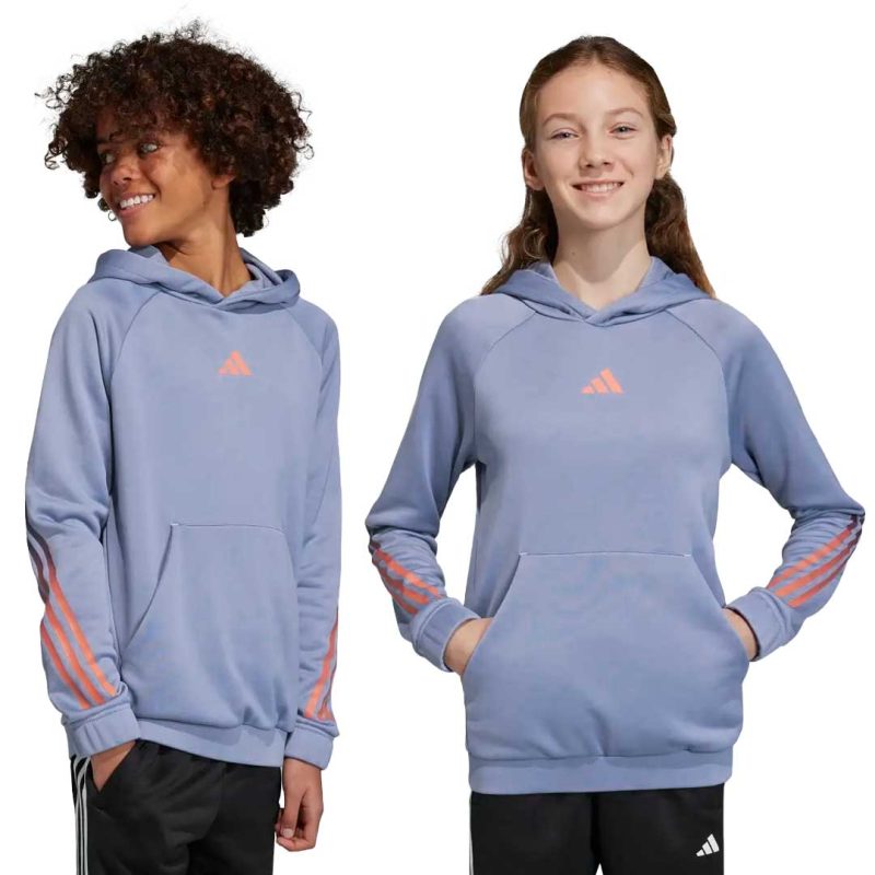 adidas Kids Junior Train Icons Aeroready 3 Stripes Hoodie IA4619 2