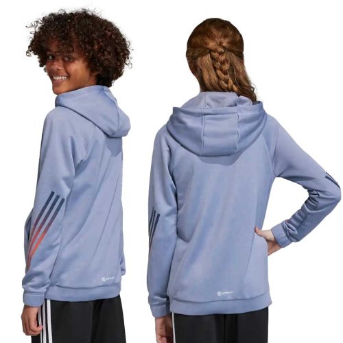 adidas Kids Junior Train Icons Aeroready 3 Stripes Hoodie IA4619 3