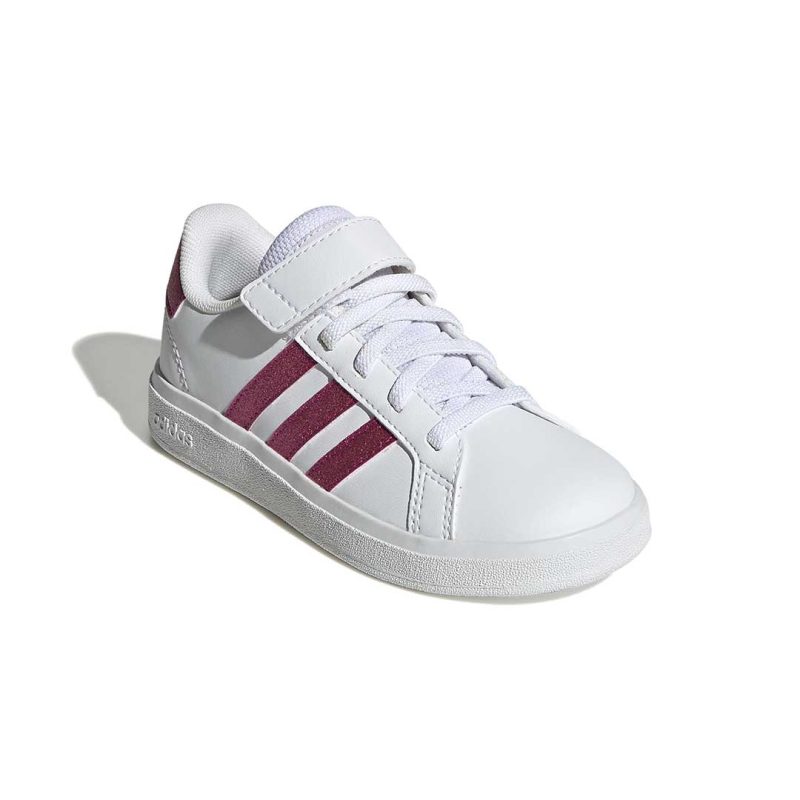 adidas Kids Preschool Grand Court Elastic Lace Shoes GX7159 04