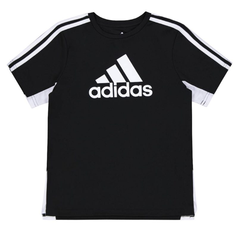 adidas Kids Youth Logo 3 Stripes Short Sleeve T Shirt CL0886