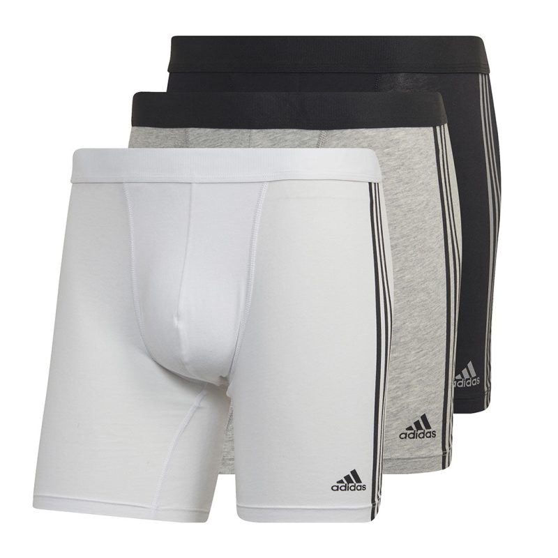 adidas Men s 3 Pack Active Flex Cotton 3 Stripes Boxer Shorts GB0816 01