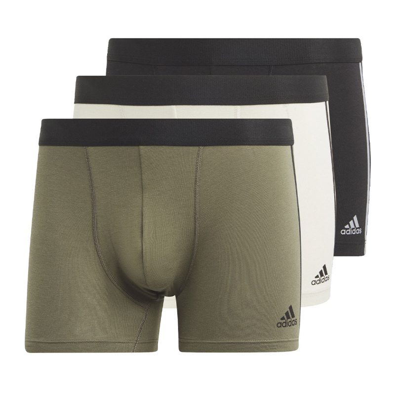 adidas Men s 3 Pack Active Flex Cotton 3 Stripes Trunk GB7614 01