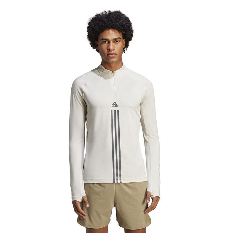 adidas Men s Alphastrength 1 4 Zip Long Sleeve T Shirt HY1025 02