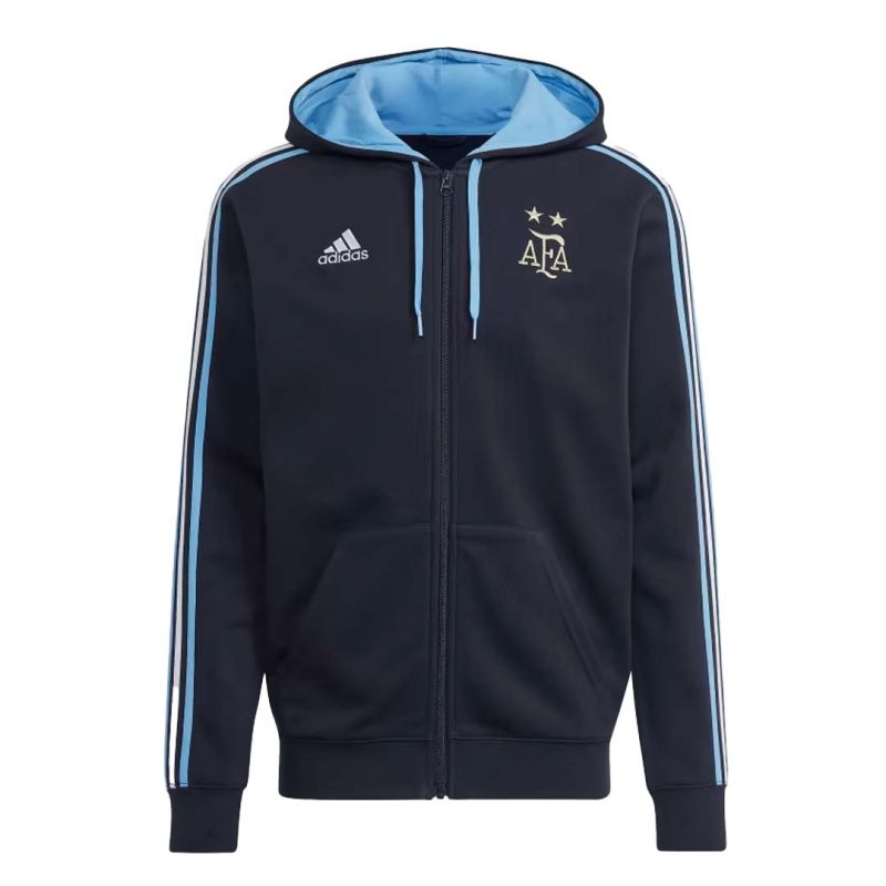 adidas Men s Argentina 3 Stripes Full Zip Hoodie HF3959 01