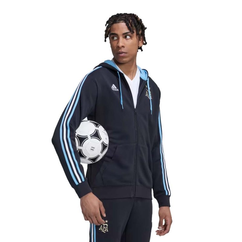 adidas Men s Argentina 3 Stripes Full Zip Hoodie HF3959 04