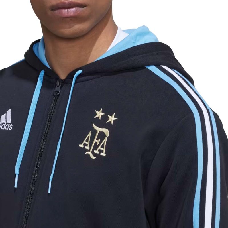 adidas Men s Argentina 3 Stripes Full Zip Hoodie HF3959 05